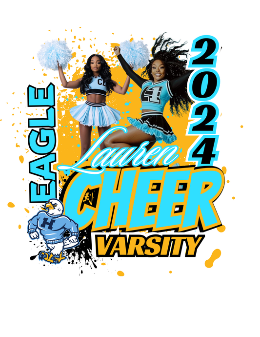 Editable Graduation Cheerleader Templates