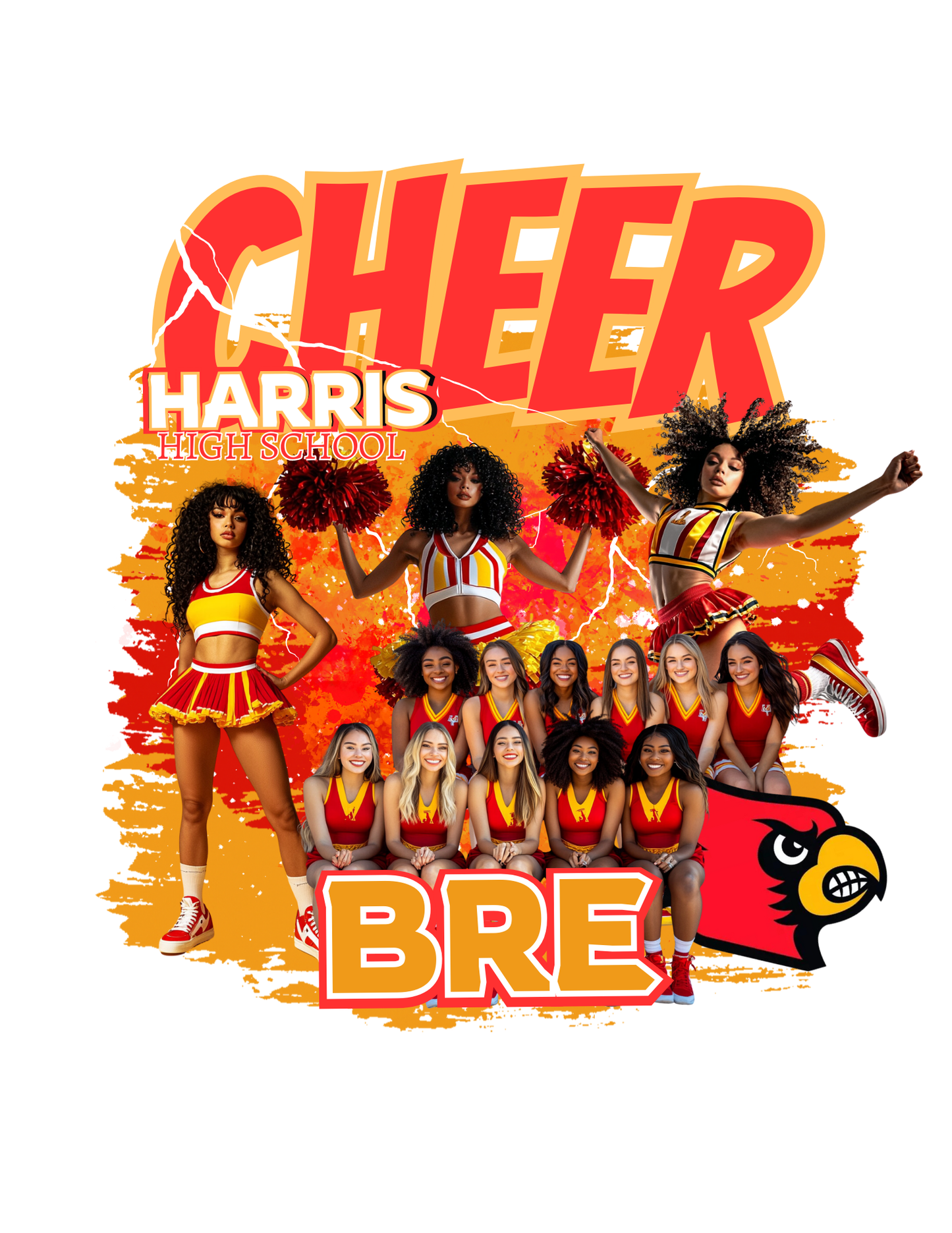 Editable Cheerleader Templates