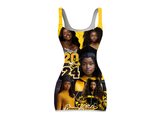 Editable Graduation Dress Template